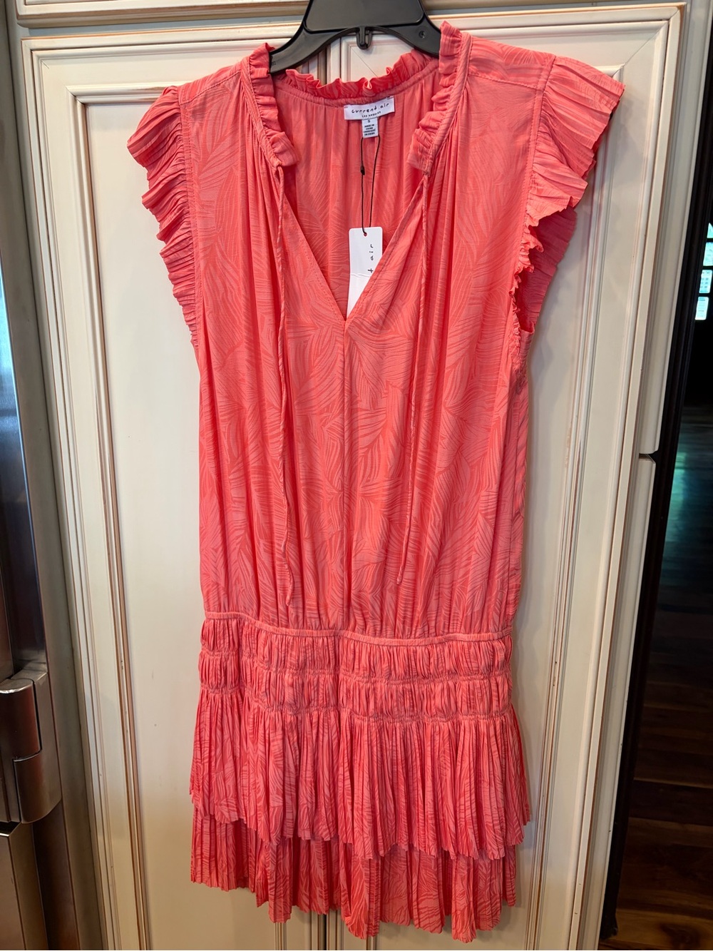 Current Air Coral Ruffled Drop-Waist Mini Dress NWT size Small